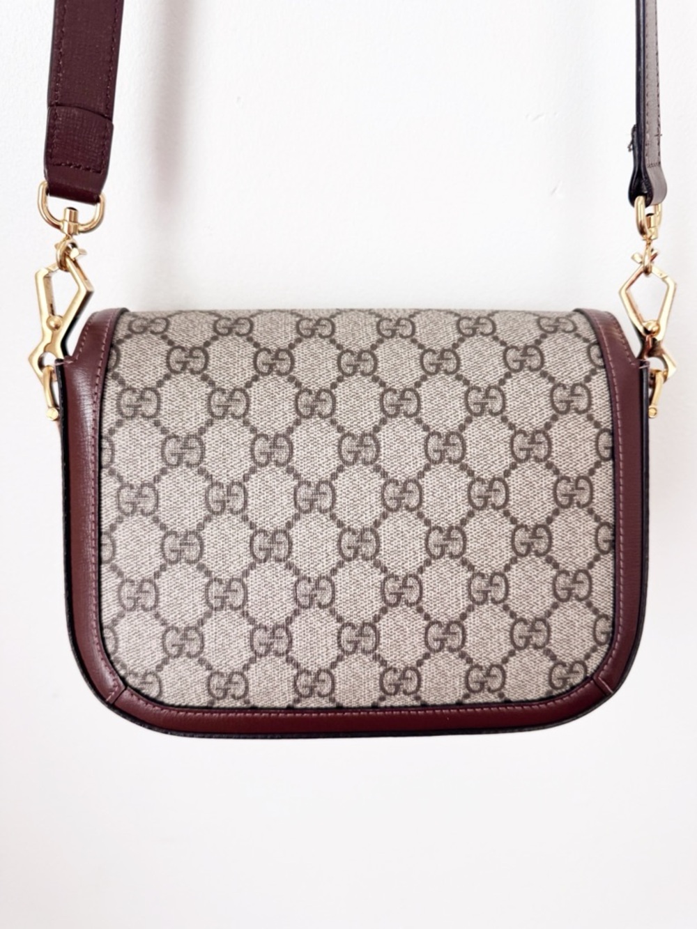 Gucci Brown GG Horse Bit Mini - 2 straps  - Crossbody with brown Leather Trim - Picture 4 of 9